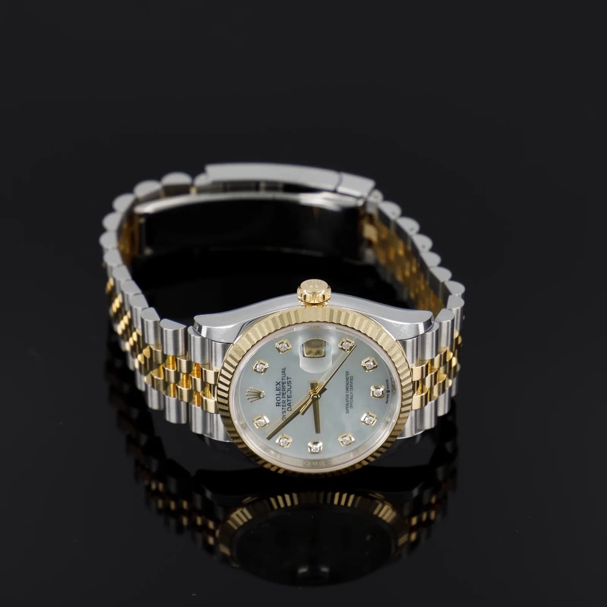 Rolex Datejust 36 | White Diamond Dial 36mm with Jubilee Bracelet | Used (Very good) | Year of production 2005 | Original box | Original papers-2-2
