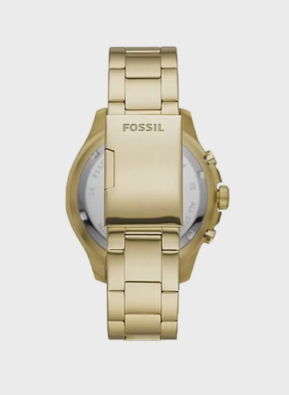 Fossil Men's Water Resistant Chronograph Watch FS5727 - 46 mm - Gold-2-2