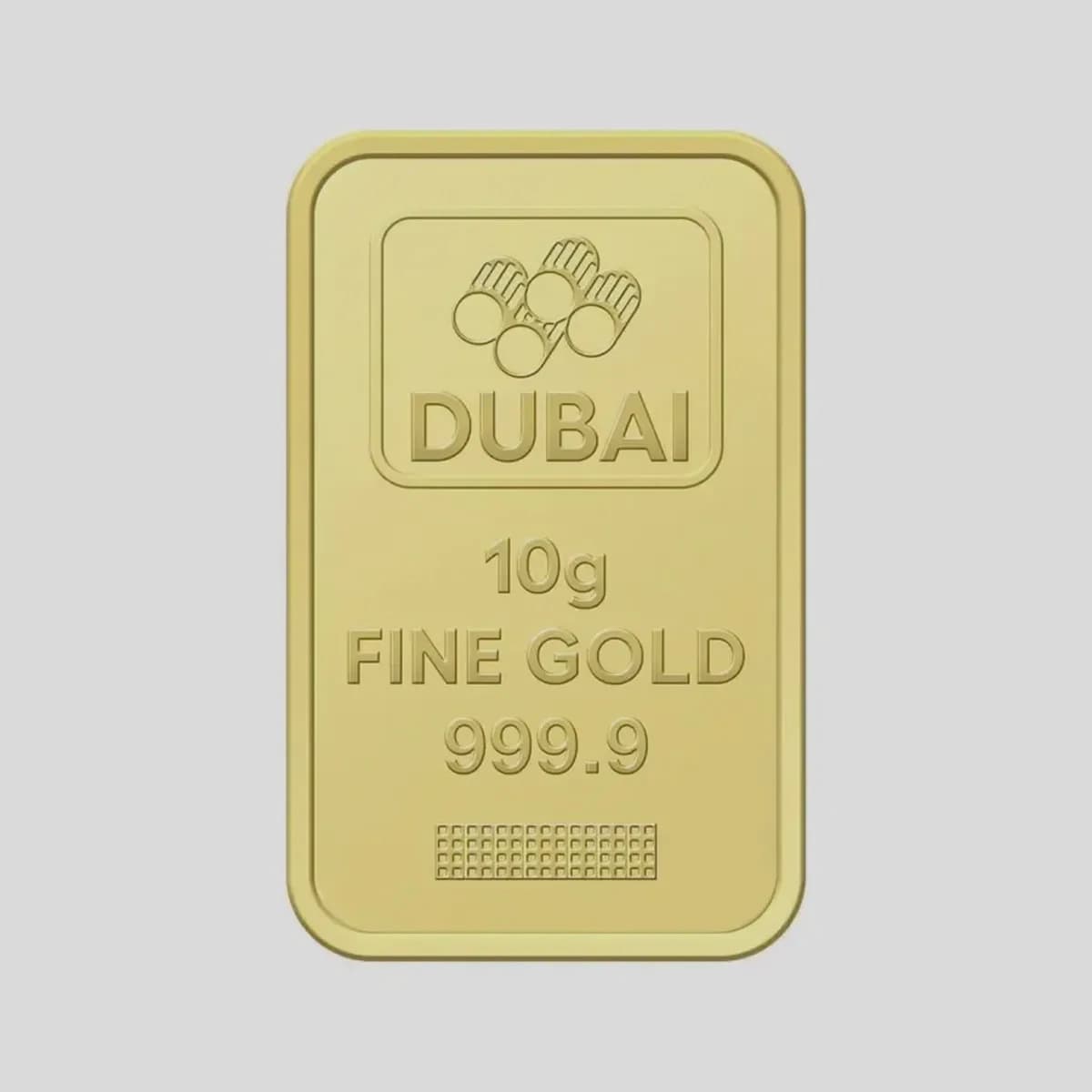 Dubai Gold 10 Grams Pure 999.9 Fine Gold Bar - Variable Design-1-1