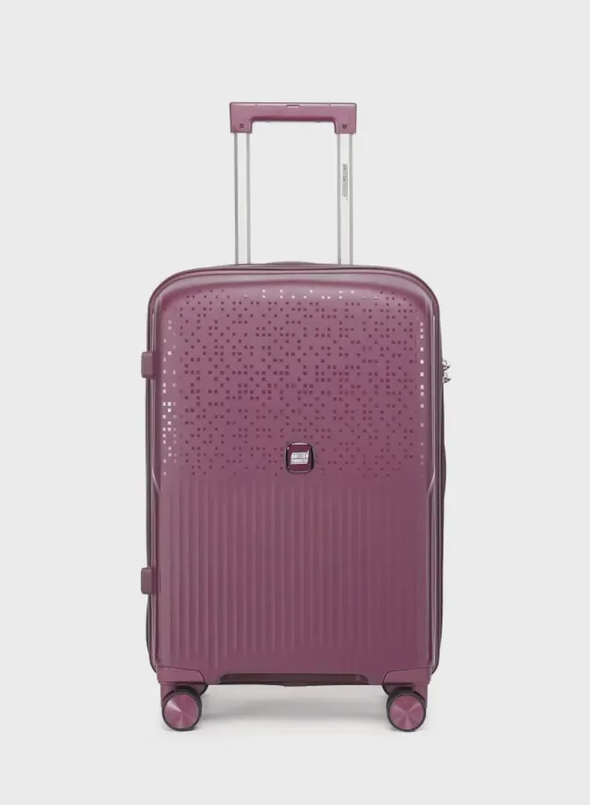 British Tourister 3 Piece Polypropylene Hard Side Spinner Luggage Trolley Set 20/24/28 Inch - Purple-4-4