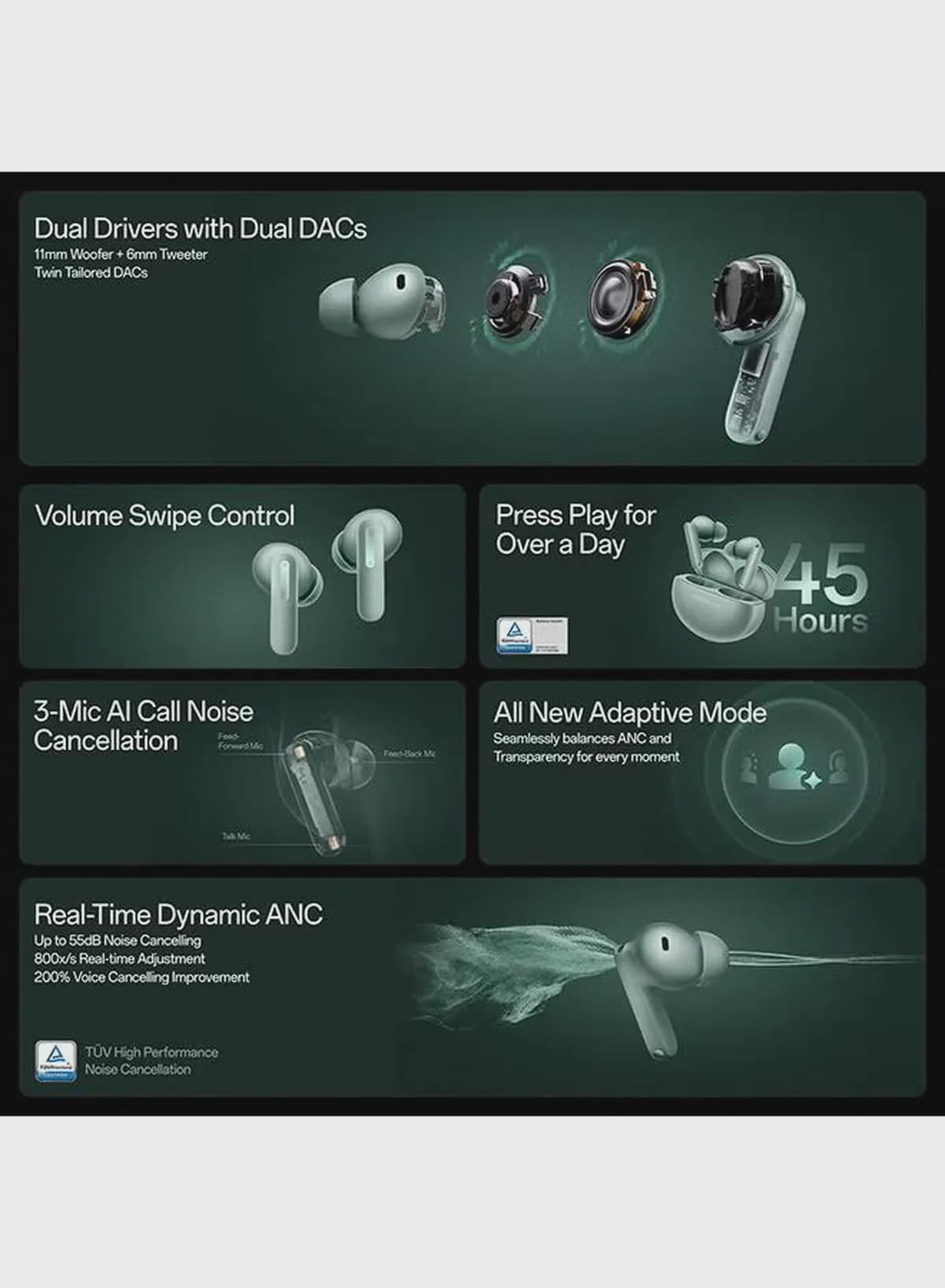 OnePlus Buds 4 TWS Earbuds with Upto 55dB Real-time ANC-3-3