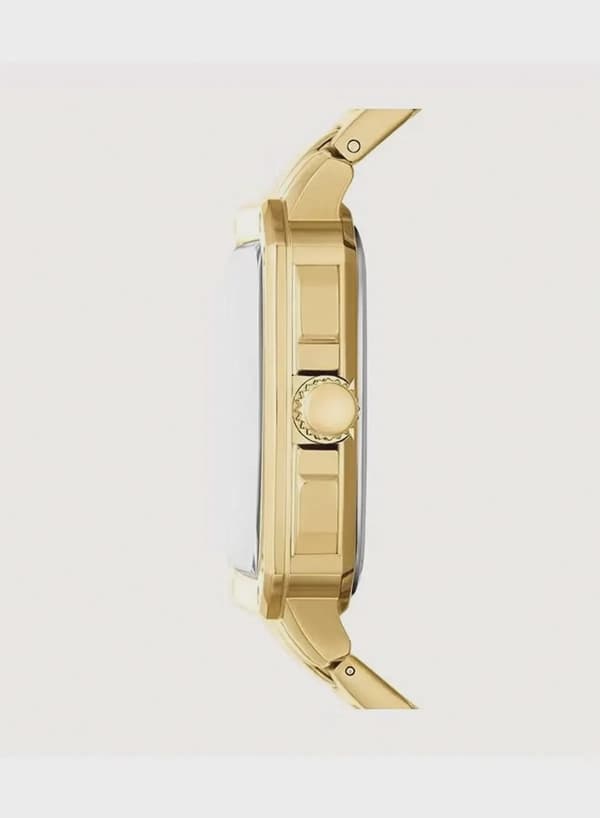 Fossil Men's Inscription Rectangle Shape Stainless Steel Chronograph Wrist Watch BQ2656 - 42mm - Gold