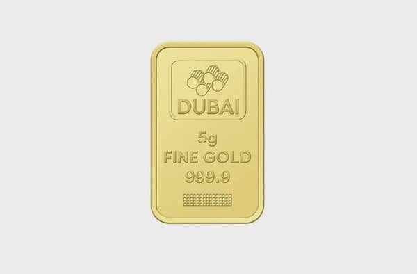 Dubai Gold 5 Grams Pure 999.9 Fine Gold Bar