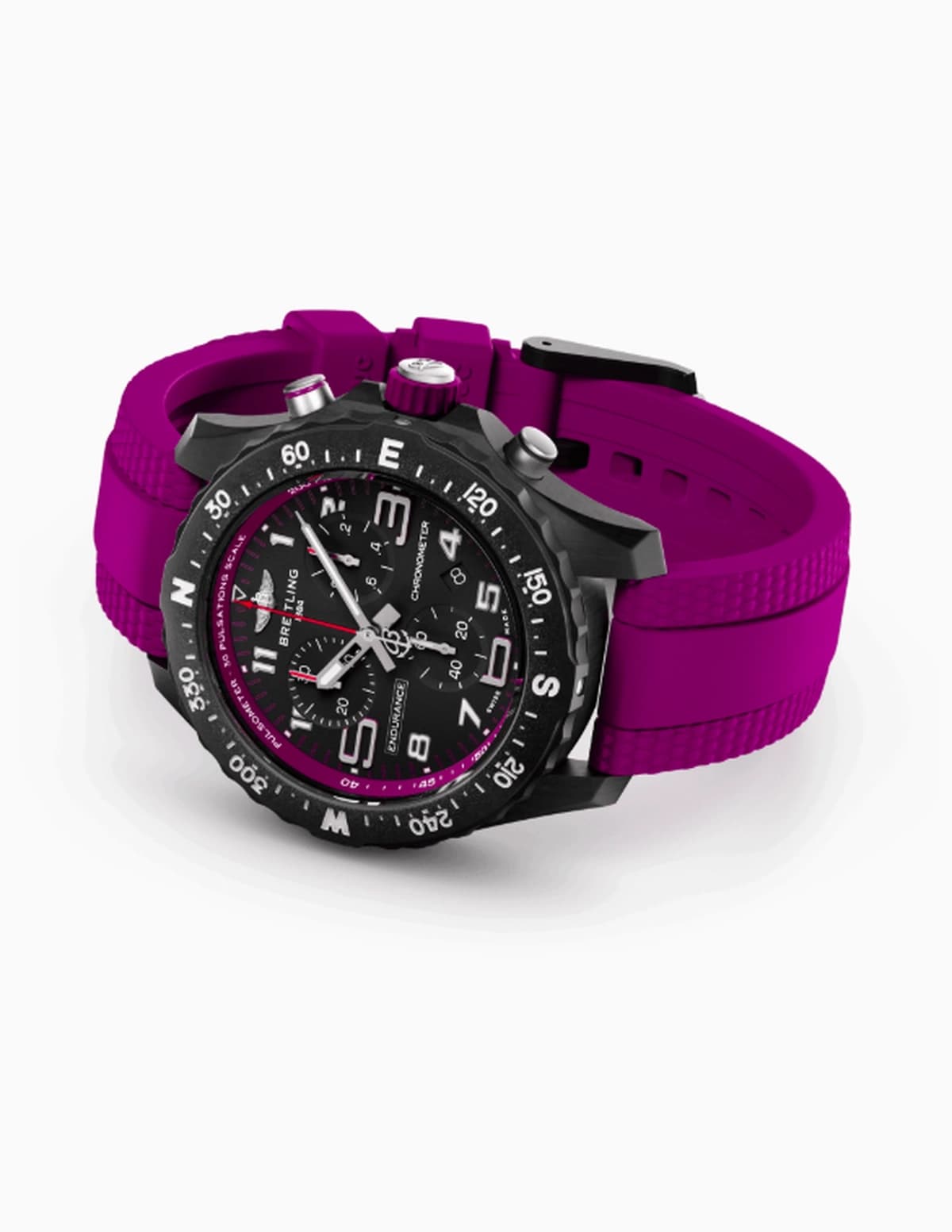 Breitling Endurance Pro | 38mm Chronometer - Purple Strap | Condition: New | Year of production 2024 | Original box | Original papers-2-2
