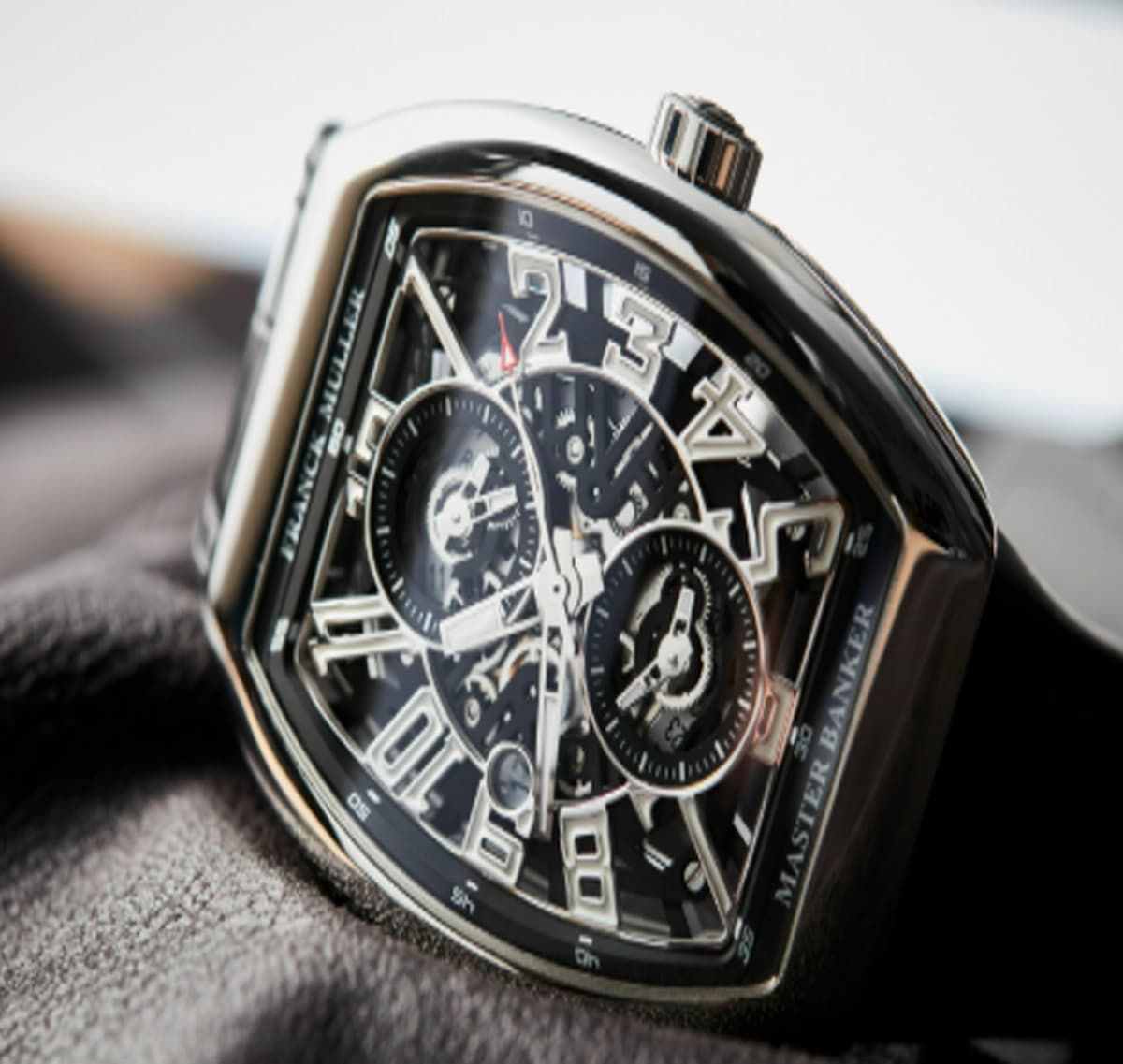 Franck Muller Master Banker Skelton 45mm Steel Case with Leather | Condition: New | Year of production 2026 | Original box | Original papers-1-1