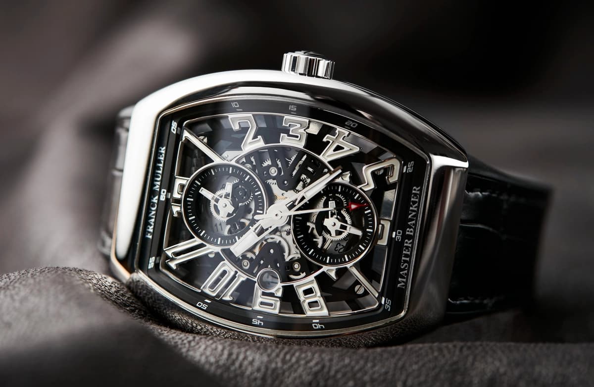 Franck Muller Master Banker Skelton 45mm Steel Case with Leather | Condition: New | Year of production 2026 | Original box | Original papers-7-7