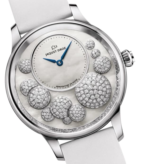 Jaquet-Droz Petite Heure Minute | Diamonds 41mm White Gold case with Mother of Pearl Dial | Condition: New | Year of production 2018 (Approximation) | Original box | Original papers