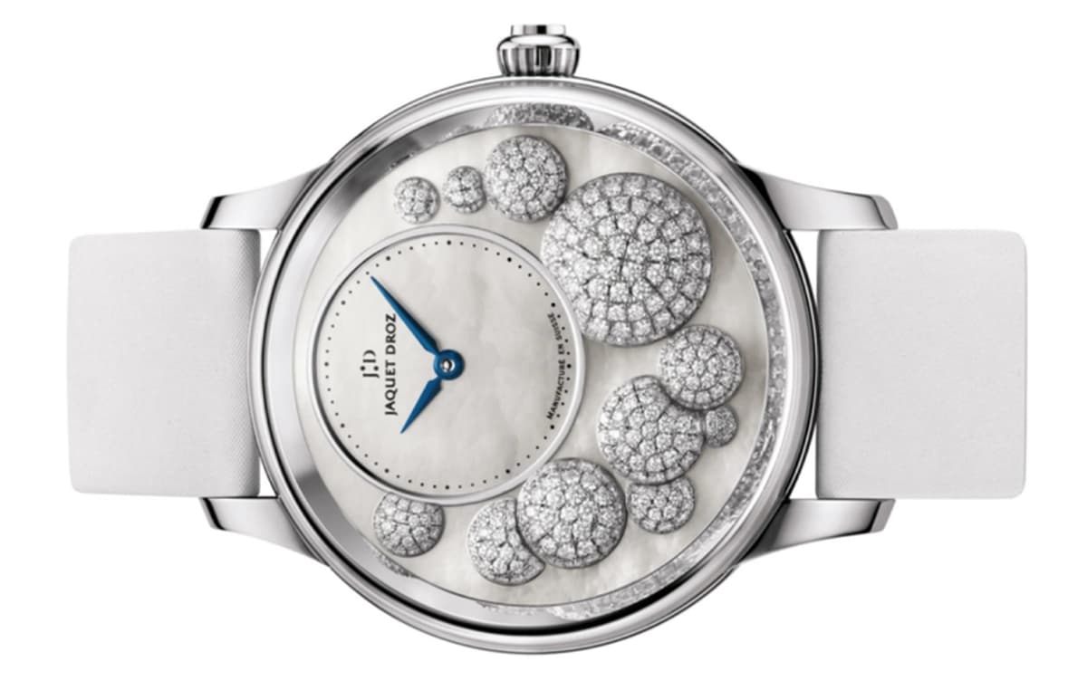 Jaquet-Droz Petite Heure Minute | Diamonds 41mm White Gold case with Mother of Pearl Dial | Condition: New | Year of production 2018 (Approximation) | Original box | Original papers-1-1