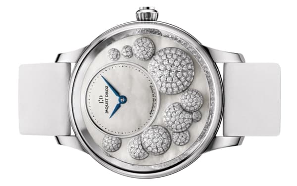 Jaquet-Droz Petite Heure Minute | Diamonds 41mm White Gold case with Mother of Pearl Dial | Condition: New | Year of production 2018 (Approximation) | Original box | Original papers