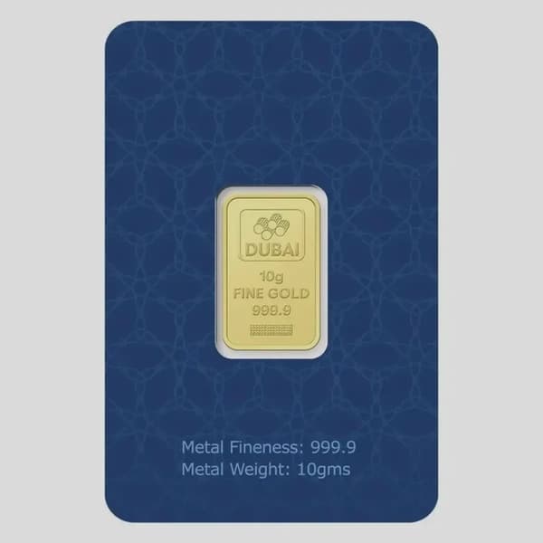 Dubai Gold 10 Grams Pure 999.9 Fine Gold Bar