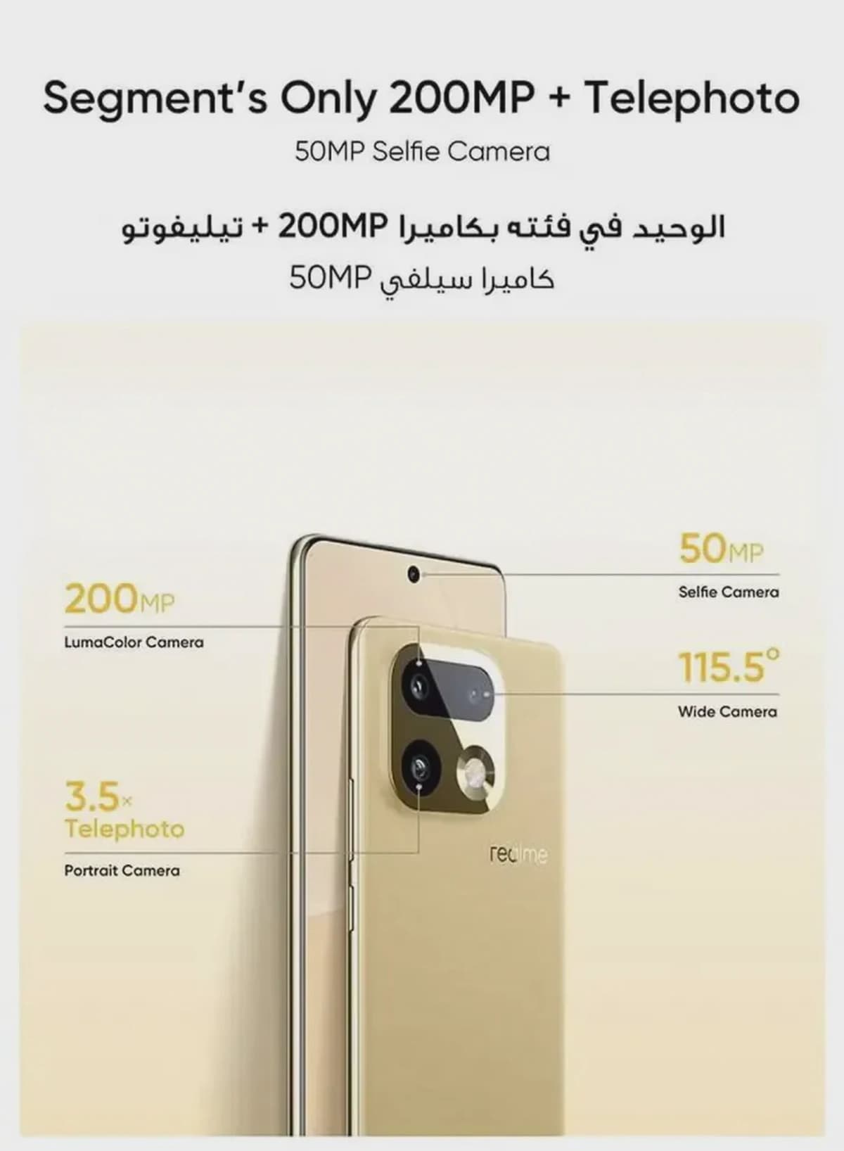 Realme 16 Pro+ 5G Dual SIM 12GB RAM 512GB Master Gold - International Version-3-3