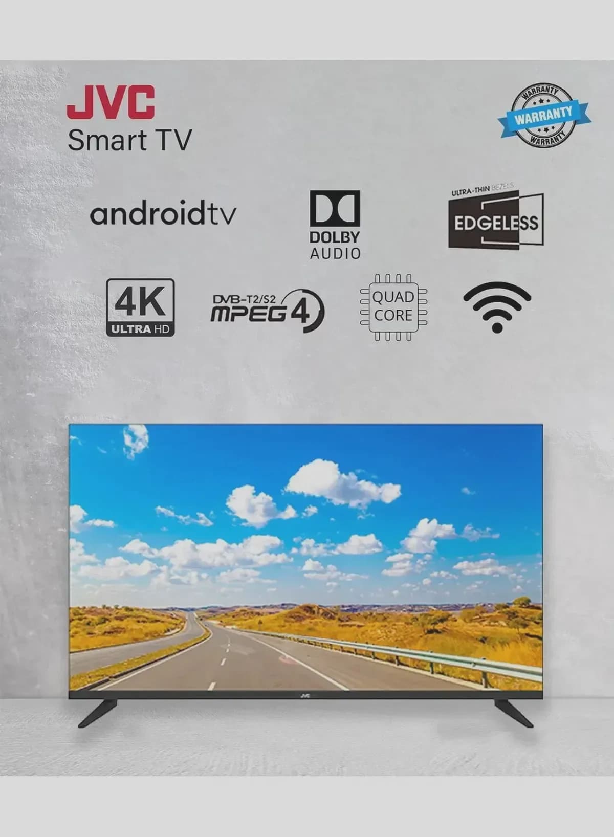 JVC 70 Inch Edgeless 4K UHD Android 14 Smart TV With Bluetooth, Web Browser, Dolby Audio LT-70N7105 Black-2-2