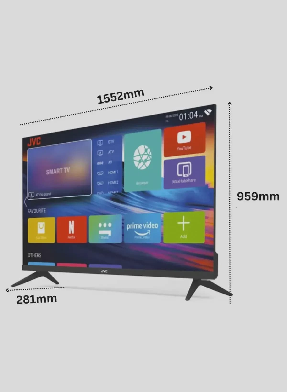 JVC 70 Inch Edgeless 4K UHD Android 14 Smart TV With Bluetooth, Web Browser, Dolby Audio LT-70N7105 Black-3-3