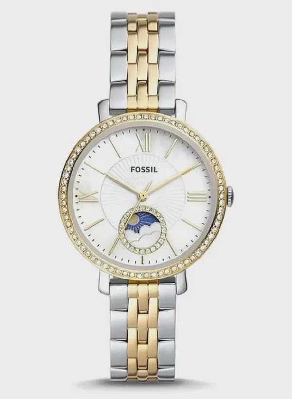 Fossil Women's Jacqueline Round Shape Analog Stainless Steel Wrist Watch ES5166 - 36mm
