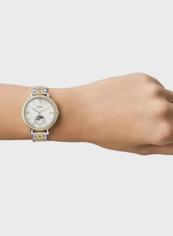 Fossil Women's Jacqueline Round Shape Analog Stainless Steel Wrist Watch ES5166 - 36mm