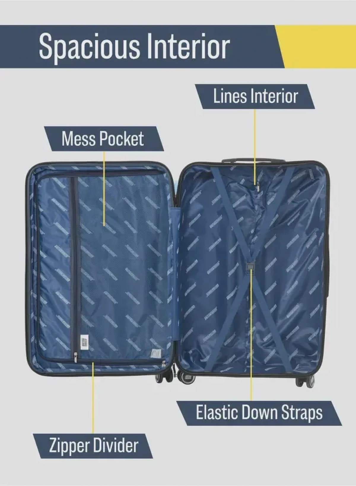 British Tourister British Tourister 3-Piece ABS Hard Shell Luggage Set (20/24/28 Inch) with Expandable Layer – Lightweight Suitcases with Spinner Wheels, Aluminium Trolley – Travel Trolley Bag Set-3-3