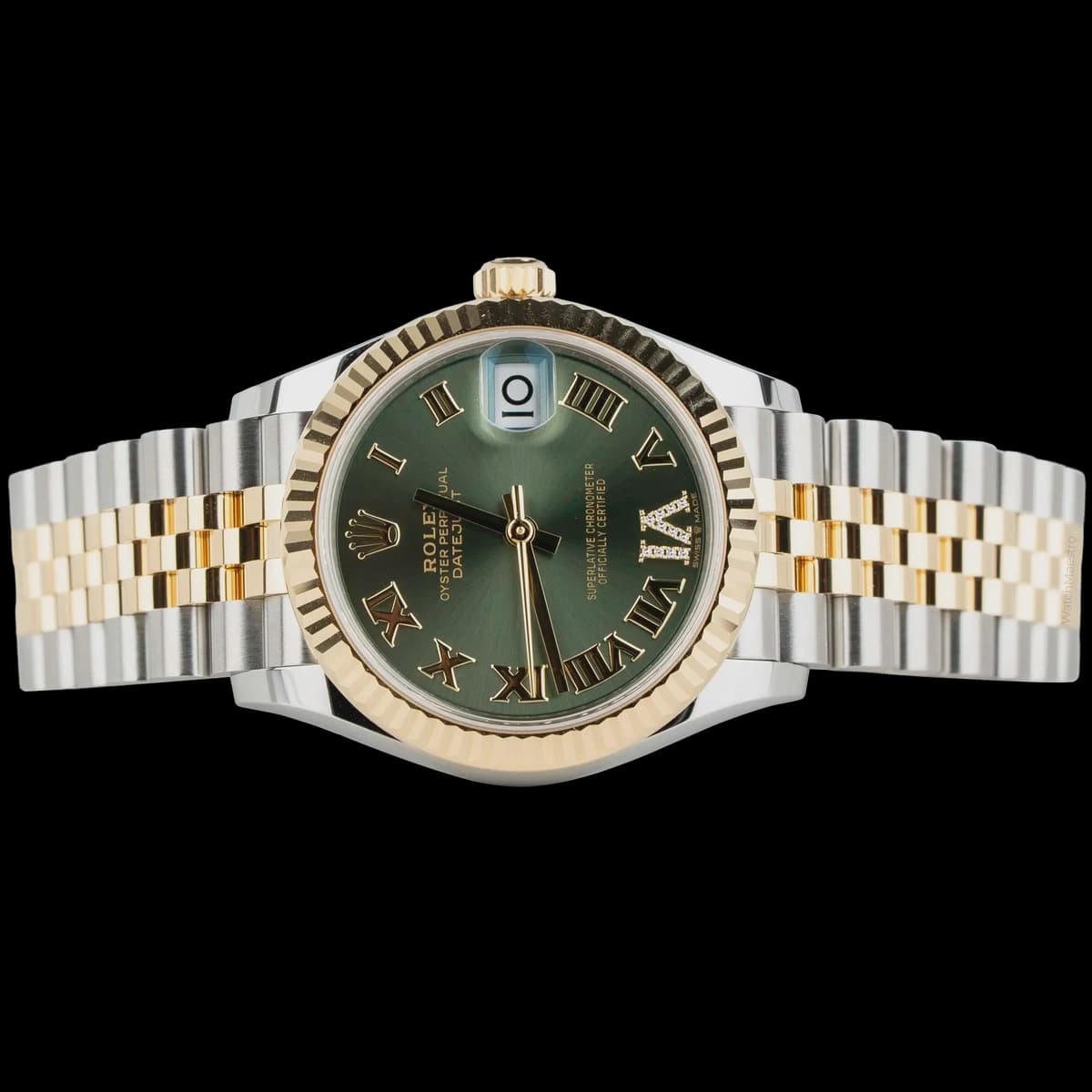 Rolex Datejust 31 | Green Roman VI Diamond Dial 31mm | Condition: New | Year of production 2025 | Original box | Original papers-6-6