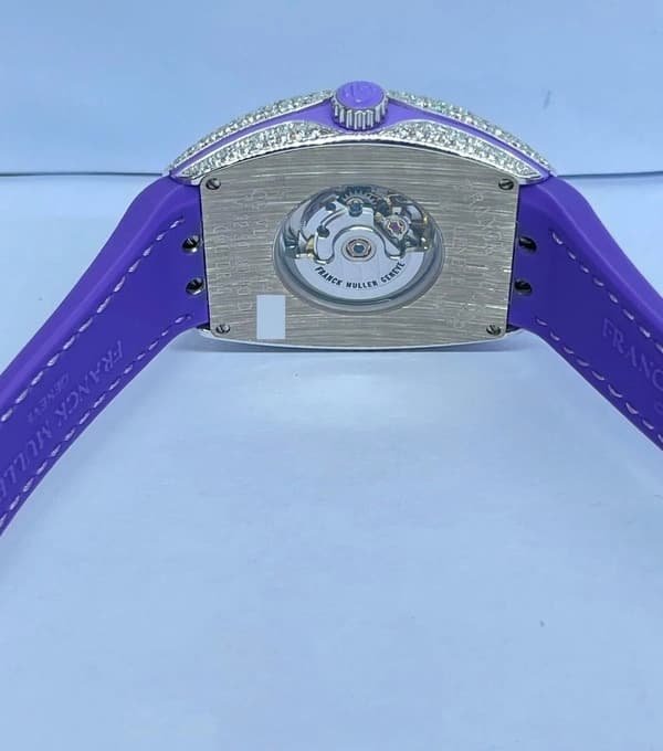 Franck Muller | Automatic Color Dreams 32mm - Purple White Gold Case and Buckle with Factory Diamonds | Condition: New | Year of production 2026 | Original box | Original papers