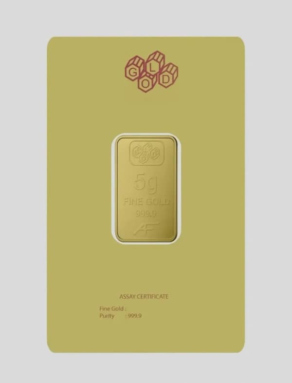 24K Gold Bar 5 gram Gold Bar Al Fardan UAE (999.9% Pure Gold)