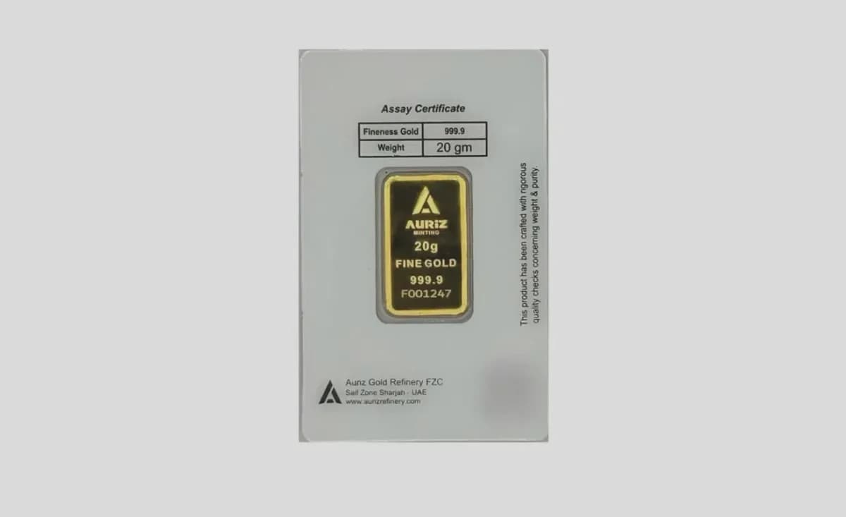 Auriz Minting 20gm 24K Gold Bar - Variable Design-1-1