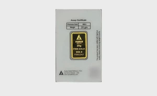Auriz Minting 20gm 24K Gold Bar - Variable Design
