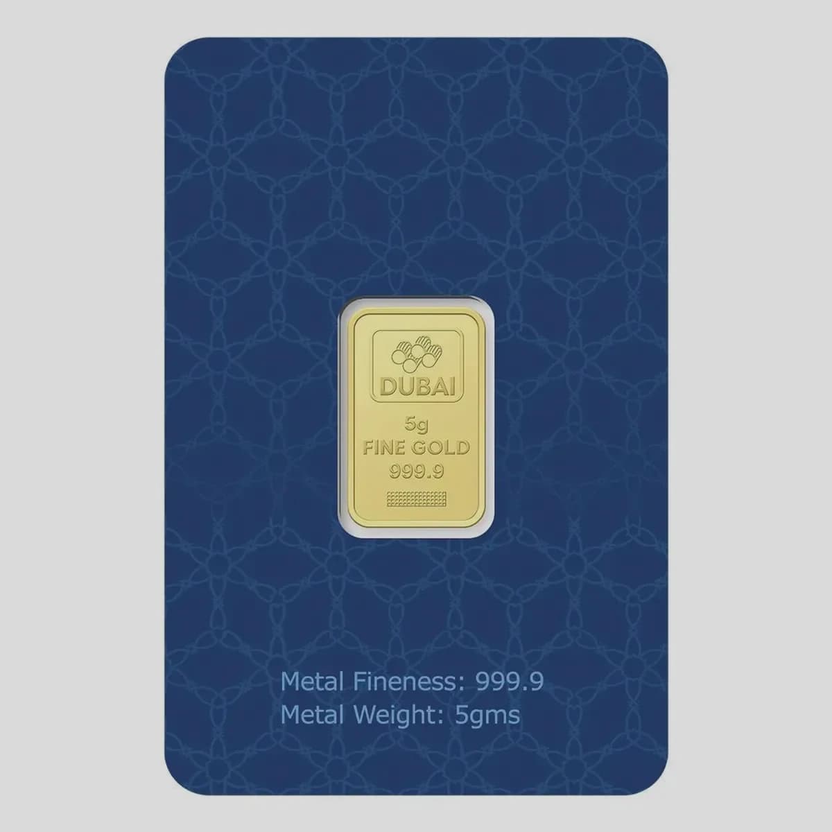 Dubai Gold 5 Grams Pure 999.9 Fine Gold Bar - Variable Design-1-1