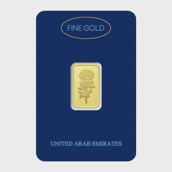 Dubai Gold 5 Grams Pure 999.9 Fine Gold Bar - Variable Design
