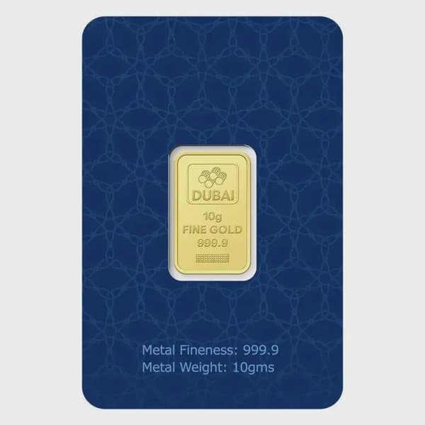 Dubai Gold 10 Grams Pure 999.9 Fine Gold Bar