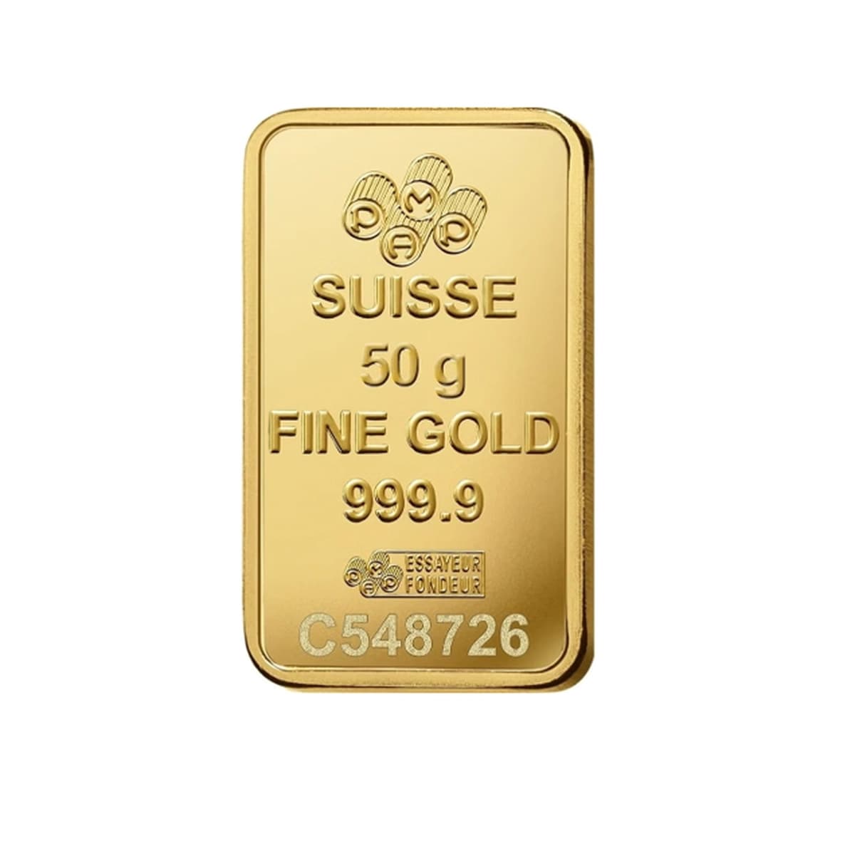 PAMP Swiss Made 24K(999.9) Pamp 50g Gold Bar-1-1