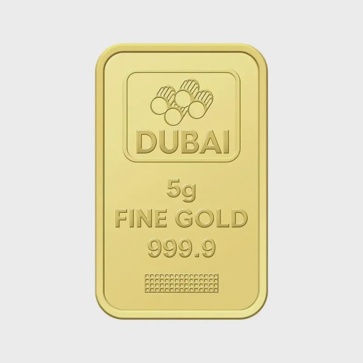 Dubai Gold 5 Grams Pure 999.9 Fine Gold Bar-2-2