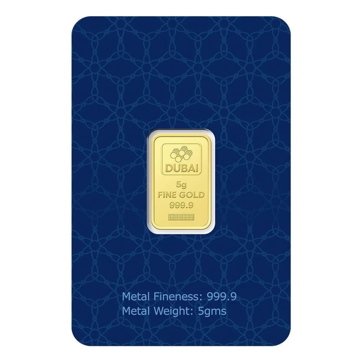 Dubai Gold 5 Grams Pure 999.9 Fine Gold Bar - Variable Design-1-1