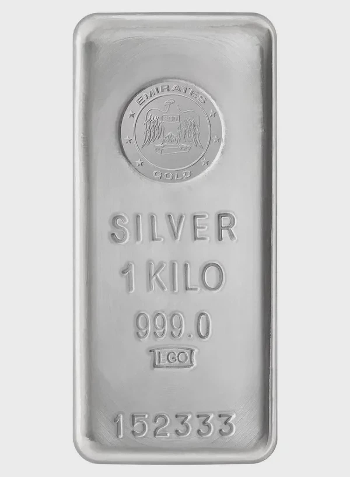 Emirates 1kg Pure Silver Bar 999 - 1 Kilogram - Variable Design-1-1